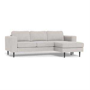 Houston sofa med chaiselong ( vendbar ) - 273 cm. - Creme Rocket fløjl - Stærk Pris  